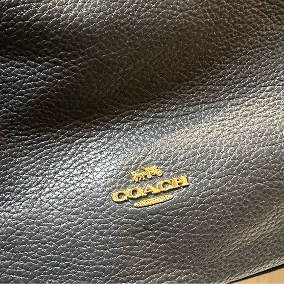 Authentic Coach MIA Shoulder Bag - Navy Blue | F28966 | Refined Pebble Leather - Picture 6 of 16